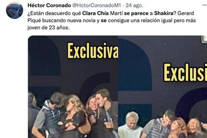 Reaccionan al parecido entre Clara Chía y Shakira