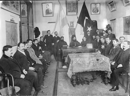 Recepción del obispo griego Moneñor Cirilo Mogabgab. 1905.