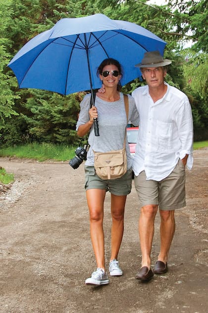 Recién casados, durante una estadía de tres días en Villa La Angostura que ofició de luna de miel