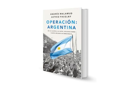 Recién llegado al stand del Grupo Planeta: "Operación Argentina", libro de diálogos de Andrés Malamud y Astrid Pikielny sobre la democracia en la Argentina a partir de 1983