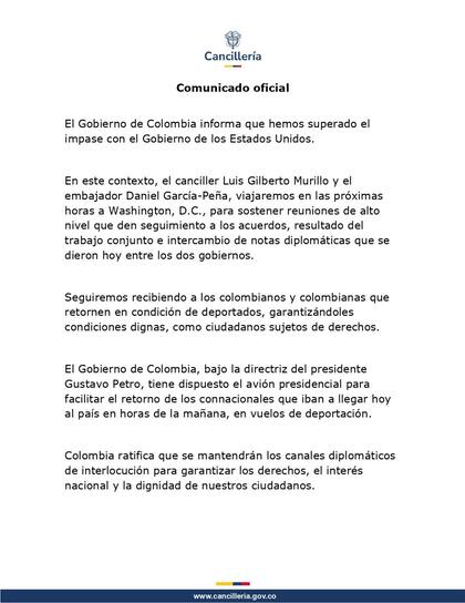 Recientemente, la cancillería de Colombia emitió un comunicado donde muestran sus intenciones de mejorar la relación con EE.UU.