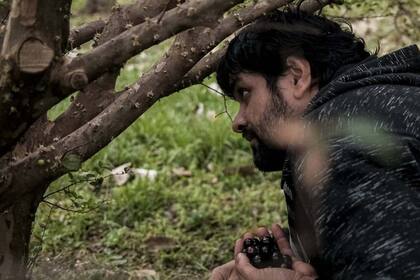 Recoletando frutos del Yvapuru para ofrecer biodiversidad misionera en diferentes platos.