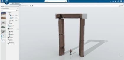 Reconstrucción virtual de la puerta monumental del Faro de Alejandría (Foto: Gentileza Fundación Dassault Systèmes3ds y Centre d'Etudes Alexandrines)