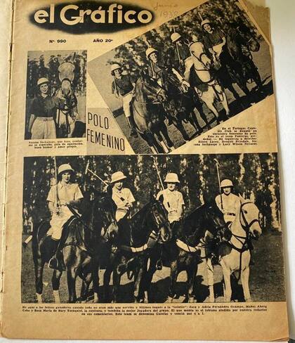 Recorte de El Gráfico sobre el partido de 1937 en el club Tortuguitas