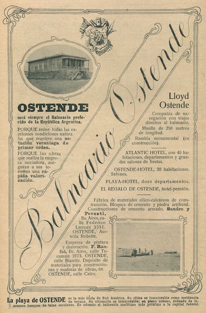 Recorte periodístico sobre el balneario Ostende