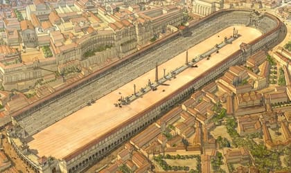 Recreación de cómo pudo lucir el hipódromo de Kayseri