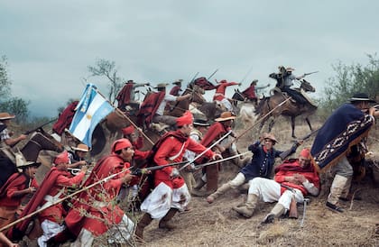 Recreación de la "División Infernal de Gauchos de Línea" de la Provincia de Salta. Obedecían a Martín Miguel de Güemes y tuvieron un rol destacado en las guerras de independencia hispanoamericana.