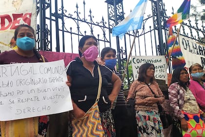 Referentes de comunidades originarias de Salta reclamando hace pocos meses mayor asistencia sanitaria, viviendas y seguridad