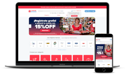 Registrarse es gratis y cuenta con 15% de descuento en la primera transacción.