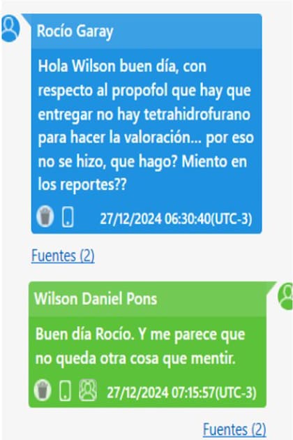 Registros de WhatApp que están en el expediente judicial