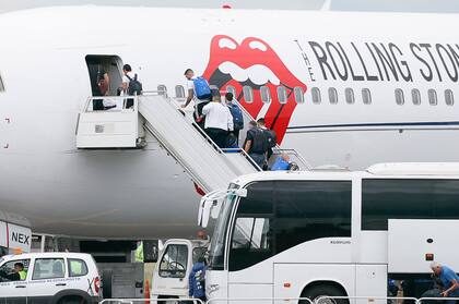 El avión que utilizan los Rolling Stones para sus giras transportó a la delegación argentina