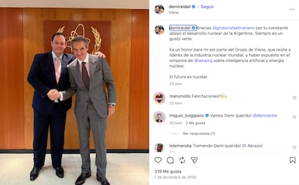Reidel estuvo en Viena en mayo y diciembre del año pasado.