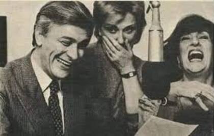 Reírse a las siete de la mañana. Proeza que lograban en Rapidísimo Héctor Larrea, María Esther "Beba" Vignola y Rina Morán