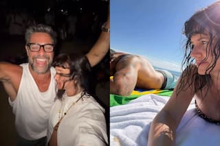 El álbum de las románticas vacaciones de Griselda Siciliani y Luciano Castro en Brasil