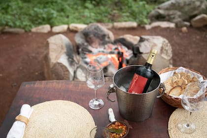 Relax y fuego en las cabañas de La Fe.