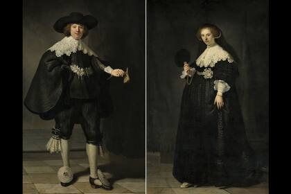 Marten y Oopjen, los únicos retratos de cuerpo entero que Rembrandt pintó en su vida