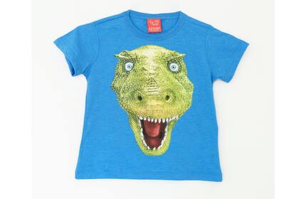 Remera con estampa de dinosaurio, Grisino, $300