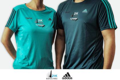 Remeras de hombres y mujeres de los 21k de Buenos Aires 2017