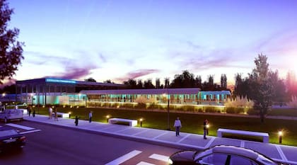 Render de Estación Panamericana de la línea Belgrano Norte, que iba a ofrecer dos servicios, uno estándar y otro Vip.