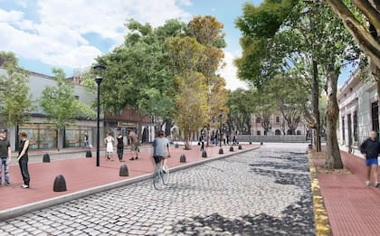Render de la intervención, que contempla la creación de un corredor verde en la Avenida de los Corrales y la renovación de la plazoleta El Resero