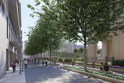 Render de la obra proyectada en el predio de la calle Reconquista, entre Córdoba y Viamonte