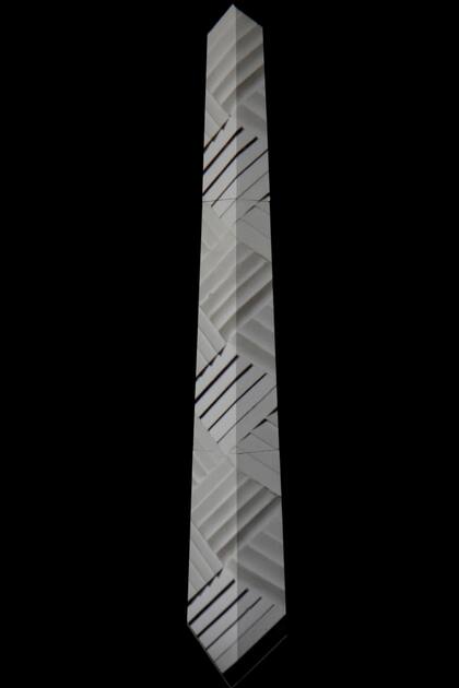 Render de obra de Julio Le Parc proyectada sobre el Obelisco