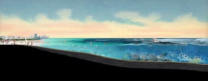 Render de una vista de The ReefLine, creado por OMA