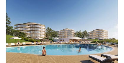 Render del complejo de residencias La Reserva, que se levantará muy cerca del Faro de Punta Mogotes