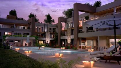 Render del condominio Harmony Pilar