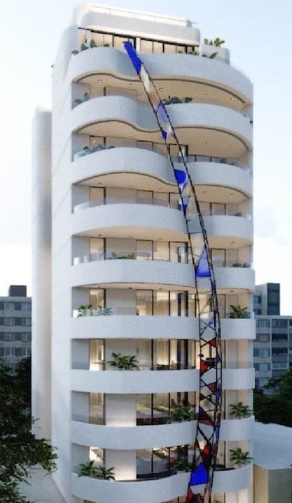 Render del edificio Elipsis, de La Plata