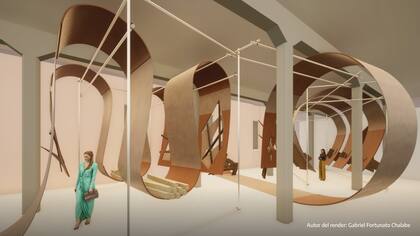 Render del proyecto de Lamothe para representar a la Argentina en la Bienal de Venecia