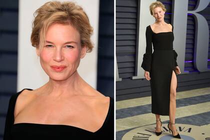 Renée Zellweger, de negro