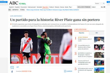 Repercusiones del triunfo de River Plate en portales del mundo.