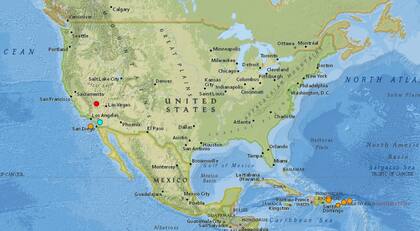 Reporte oficial de los temblores ocurridos en EE.UU. durante las últimas horas