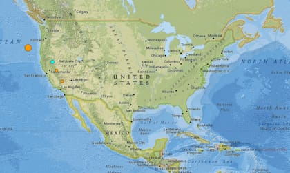 Reporte oficial de los temblores ocurridos en EE.UU. durante las últimas horas