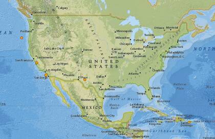 Reporte oficial de los temblores ocurridos en EE.UU. durante las últimas horas