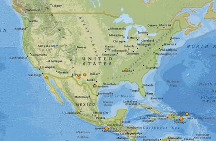 Reporte oficial de los temblores ocurridos en EE.UU. durante las últimas horas