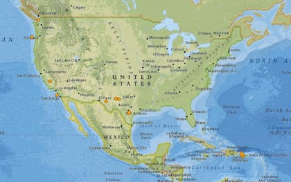 Reporte oficial de los temblores ocurridos en EE.UU. durante las últimas horas
