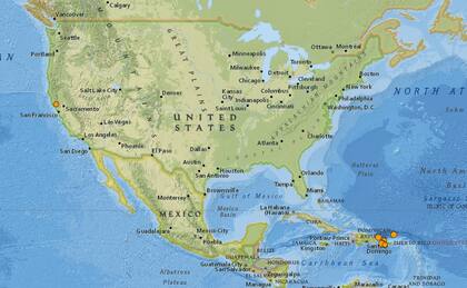 Reporte oficial de los temblores ocurridos en EE.UU. durante las últimas horas