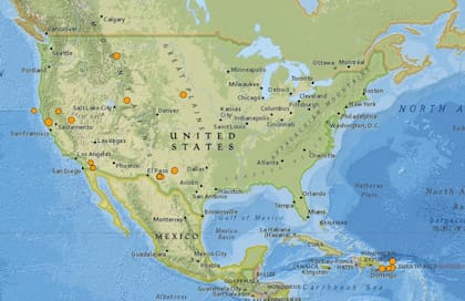 Reporte oficial de los temblores ocurridos en EE.UU. durante las últimas horas