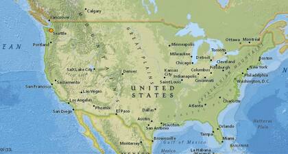 Reporte oficial de los temblores ocurridos en EE.UU. durante las últimas horas