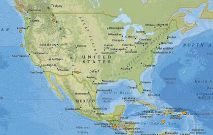 Reporte oficial de los temblores ocurridos en EE.UU. durante las últimas horas