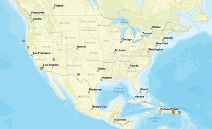 Reporte oficial de los temblores ocurridos en EE.UU. durante las últimas horas