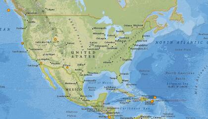 Reporte oficial de los temblores ocurridos en EE.UU. durante las últimas horas