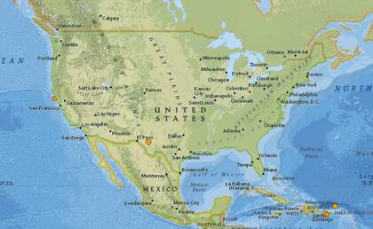 Reporte oficial de los temblores ocurridos en EE.UU. durante las últimas horas