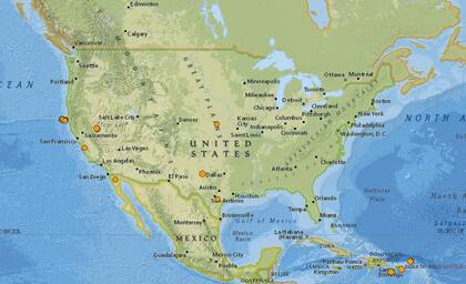 Reporte oficial de los temblores ocurridos en EE.UU. durante las últimas horas