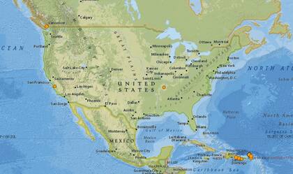 Reporte oficial de los temblores ocurridos en EE.UU. durante las últimas horas