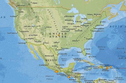 Reporte oficial de los temblores ocurridos en EE.UU. durante las últimas horas
