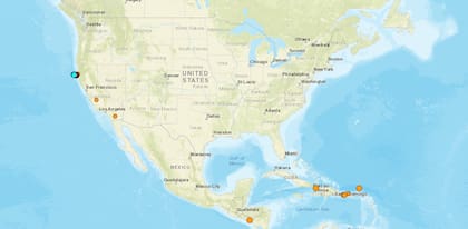 Reporte oficial de los temblores ocurridos en EE.UU. durante las últimas horas