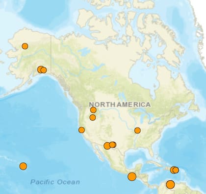 Reporte oficial de los temblores ocurridos en el continente americano durante las últimas horas